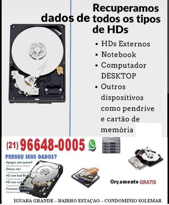 Recuperação de dados e Consertos de computadores