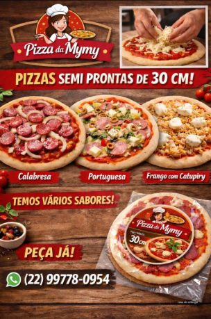 Pizzas semi prontas 30 cm